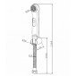 Гигиенический душ с настенным держателем и шлангом D9122CP-RUS