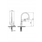 Смеситель  Comfort LM3071C-Gray для кухни  с подключением к фильтру с питьевой водой